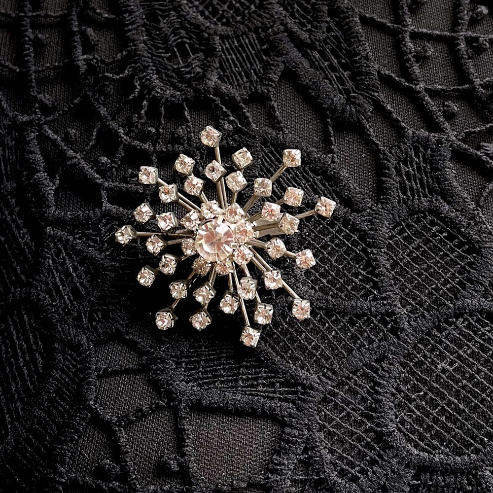 Laila Rowe Snowflake rhinestone brooch
